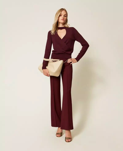 Twinset Maglia con cut - out e incrocio Maglie e cardigan Donna - Boutique Luisa Trendy
