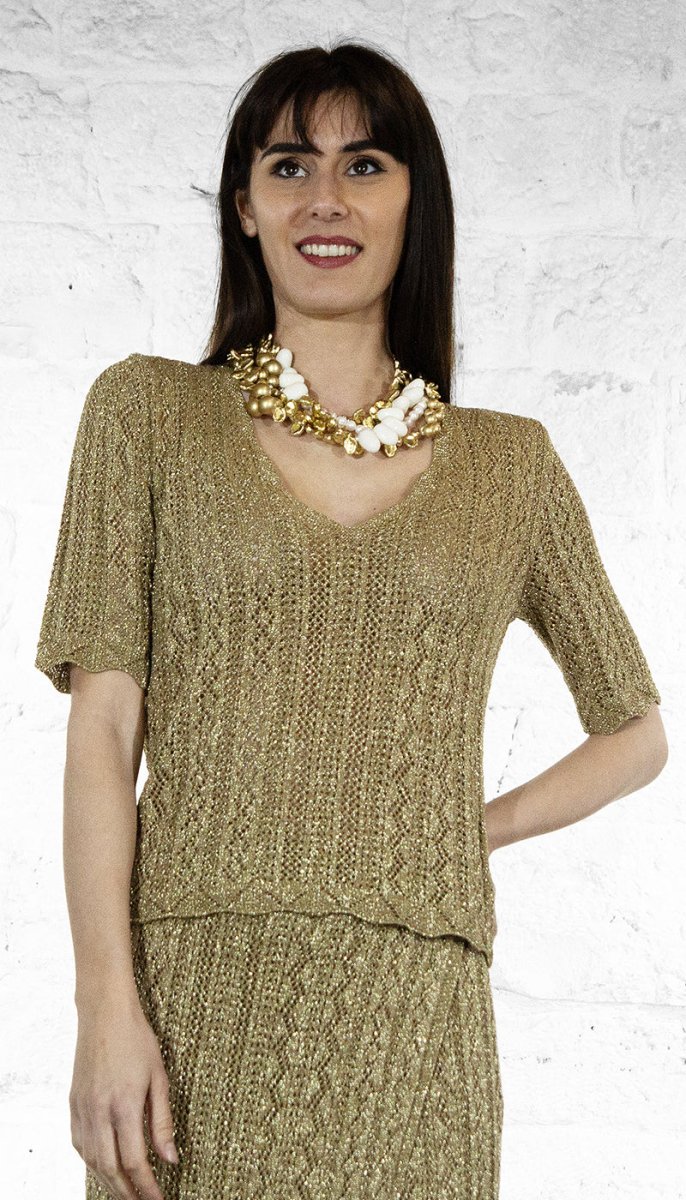 Twinset Maglia con lurex e mix di punti Maglie e cardigan Donna - Boutique Luisa Trendy