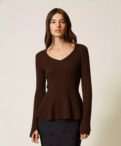 Twinset Maglia fitted a costine Maglie e cardigan Donna - Boutique Luisa Trendy