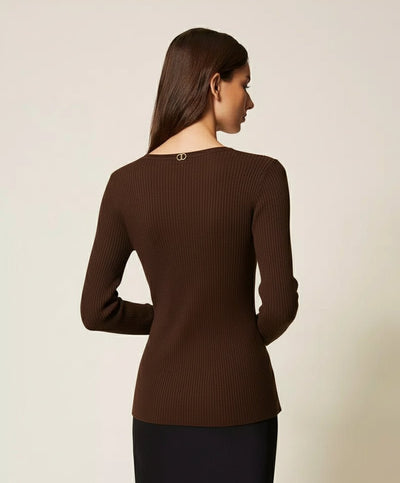 Twinset Maglia fitted a costine Maglie e cardigan Donna - Boutique Luisa Trendy