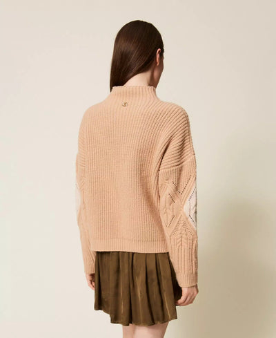 Twinset Maglia in misto lana con intarsi Maglie e cardigan Donna - Boutique Luisa Trendy
