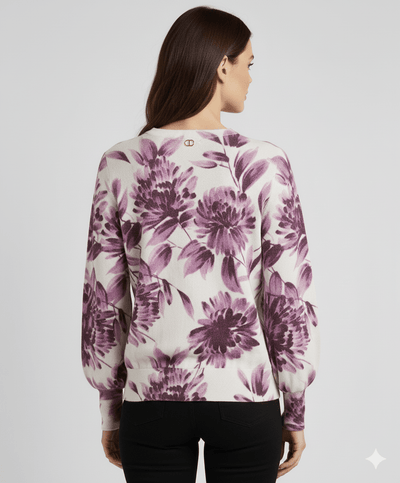 Twinset Maglia in viscosa con stampa a fiori dalia Maglie e cardigan Donna - Boutique Luisa Trendy