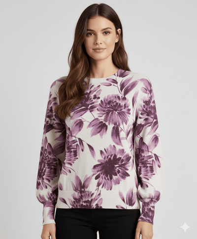 Twinset Maglia in viscosa con stampa a fiori dalia Maglie e cardigan Donna - Boutique Luisa Trendy