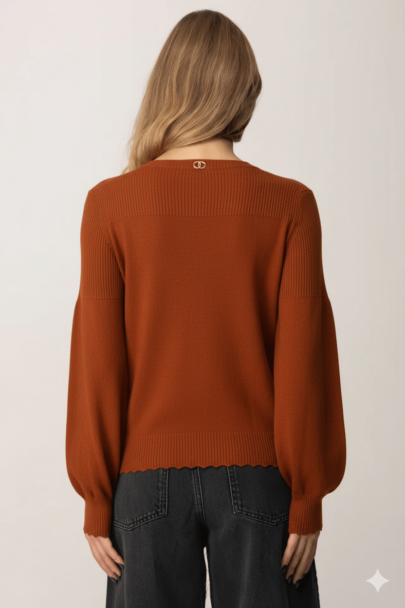 Twinset Maglia Pullover in viscosa mix costine 252TP3061 Maglie e cardigan Donna - Boutique Luisa Trendy