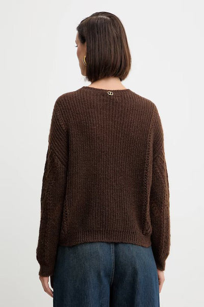 Twinset Maglia traforata in misto mohair Maglie e cardigan Donna - Boutique Luisa Trendy