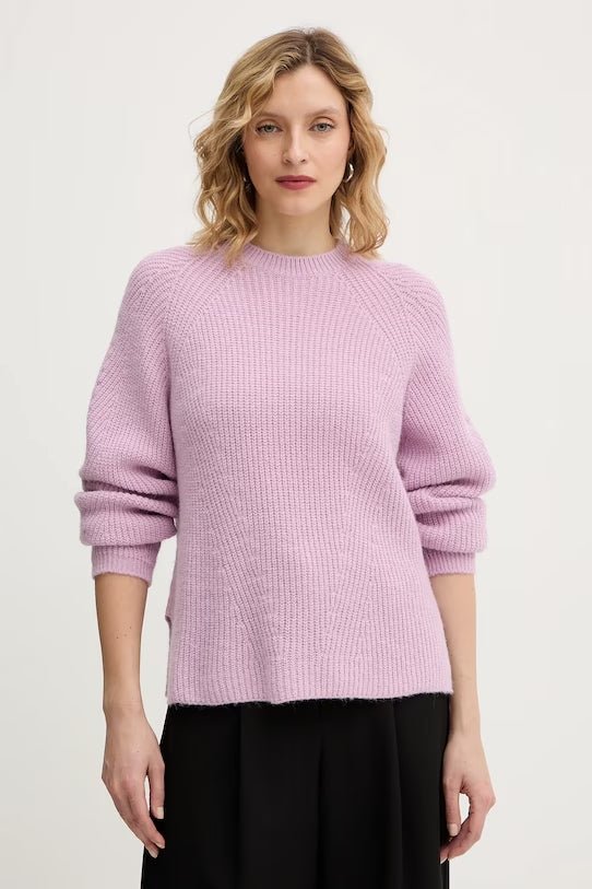 Twinset Maglione rosa in misto lana Oval - T sul retro Maglie e cardigan Donna - Boutique Luisa Trendy