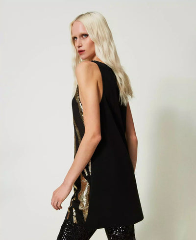 Twinset Maxi canotta con ricamo animalier T-Shirt e top - Boutique Luisa Trendy