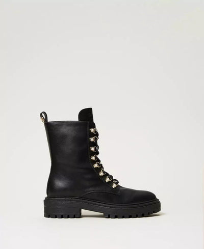 Twinset Milano Anfibi trekking con perle Scarpe - Boutique Luisa Trendy
