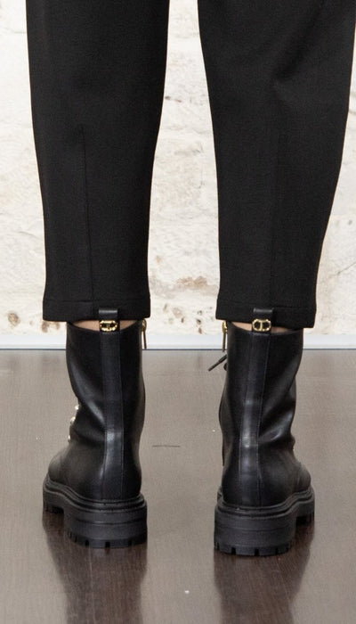 Twinset Milano Anfibi trekking con perle Scarpe - Boutique Luisa Trendy