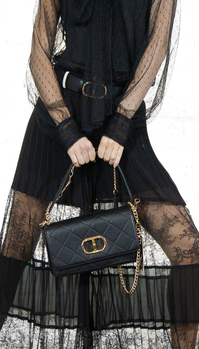 Twinset Milano Borsa a tracolla nera in similpelle 242TB7252 Borse e portafogli - Boutique Luisa Trendy