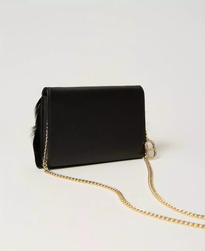 Twinset Milano Borsa clutch con piume e Oval T strass Borse e portafogli - Boutique Luisa Trendy