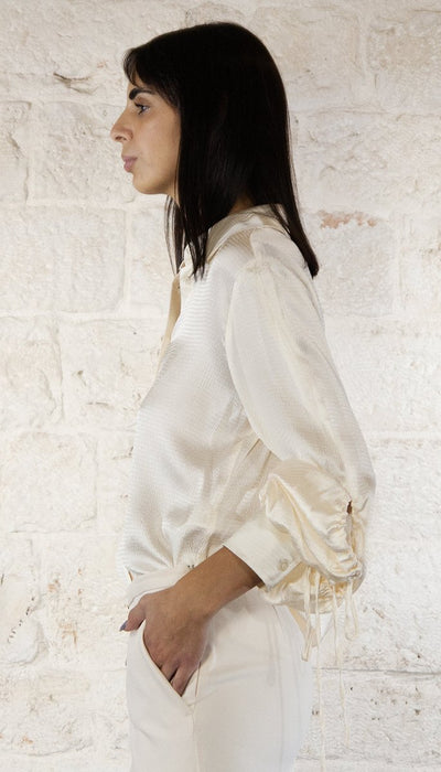 Twinset Milano Camicia in raso martellato con oblò Bluse e camicie - Boutique Luisa Trendy
