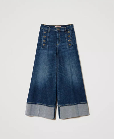 Twinset Milano Jeans cropped con bottoni décor Jeans - Boutique Luisa Trendy