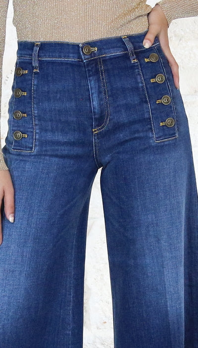Twinset Milano Jeans cropped con bottoni décor Jeans - Boutique Luisa Trendy