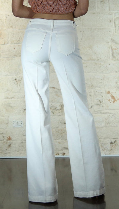 Twinset Milano Jeans flare bianco con bottoni décor Jeans - Boutique Luisa Trendy