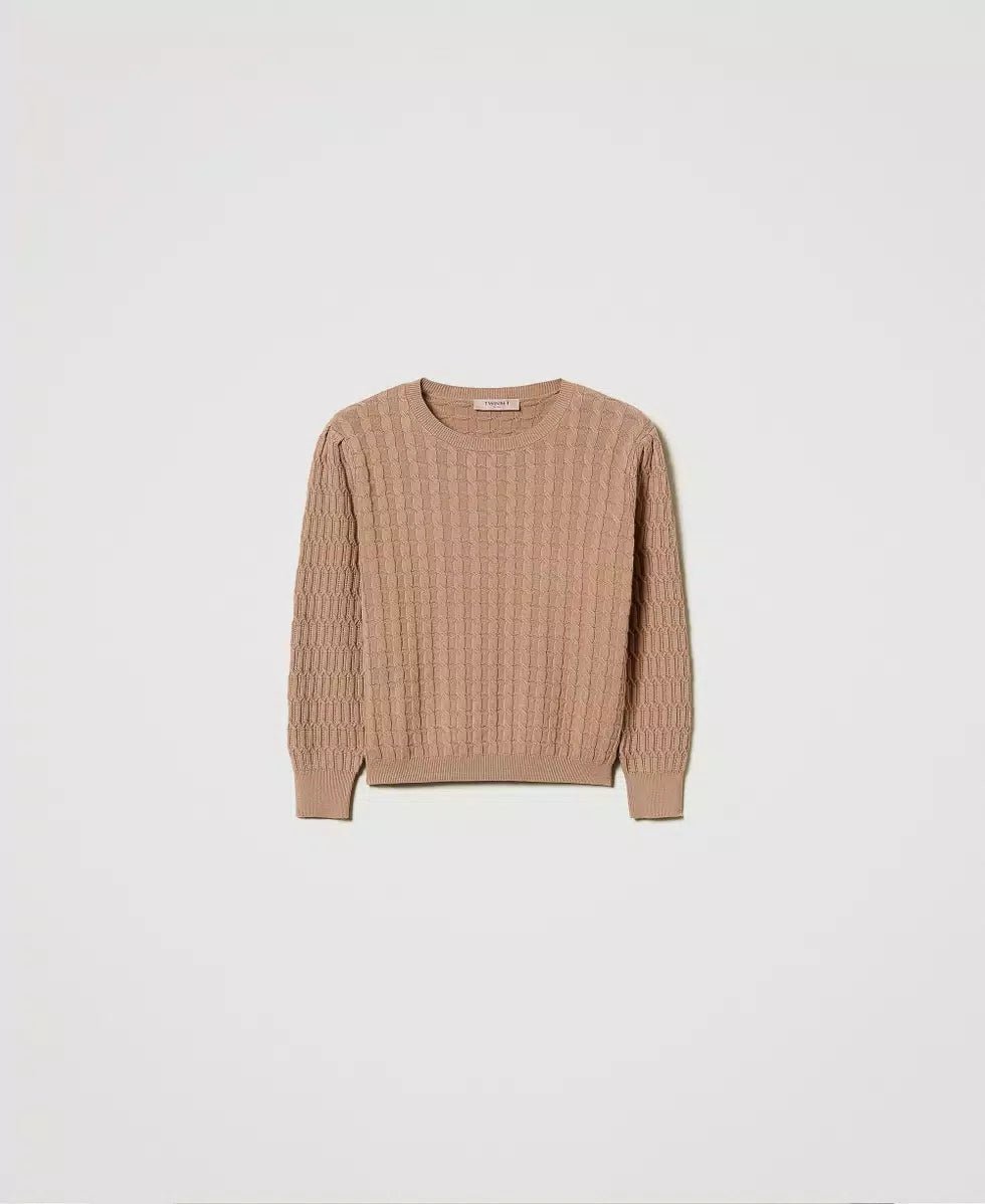 Twinset Milano Maglia con lavorazione mix di punti Maglie e cardigan Donna - Boutique Luisa Trendy