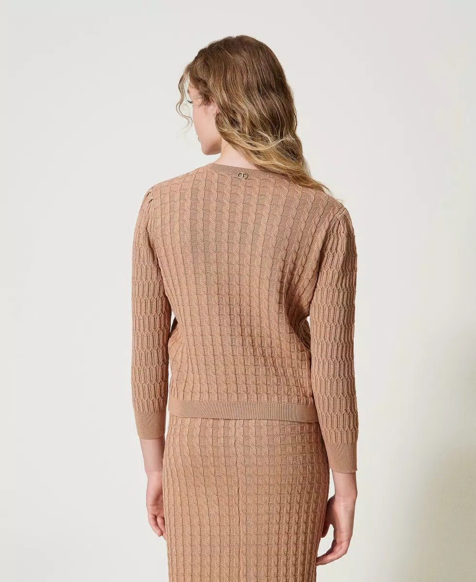 Twinset Milano Maglia con lavorazione mix di punti Maglie e cardigan Donna - Boutique Luisa Trendy
