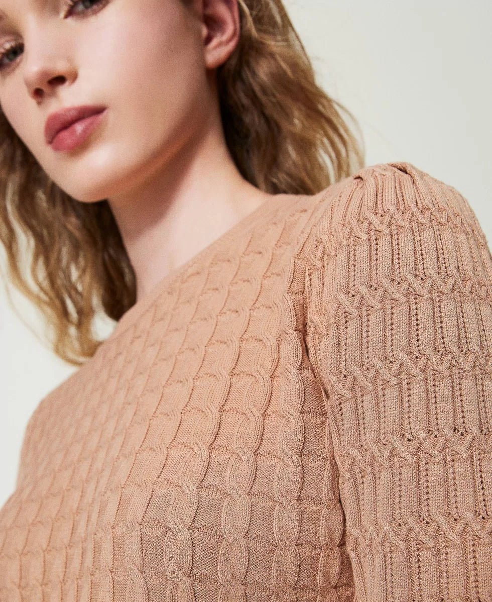 Twinset Milano Maglia con lavorazione mix di punti Maglie e cardigan Donna - Boutique Luisa Trendy