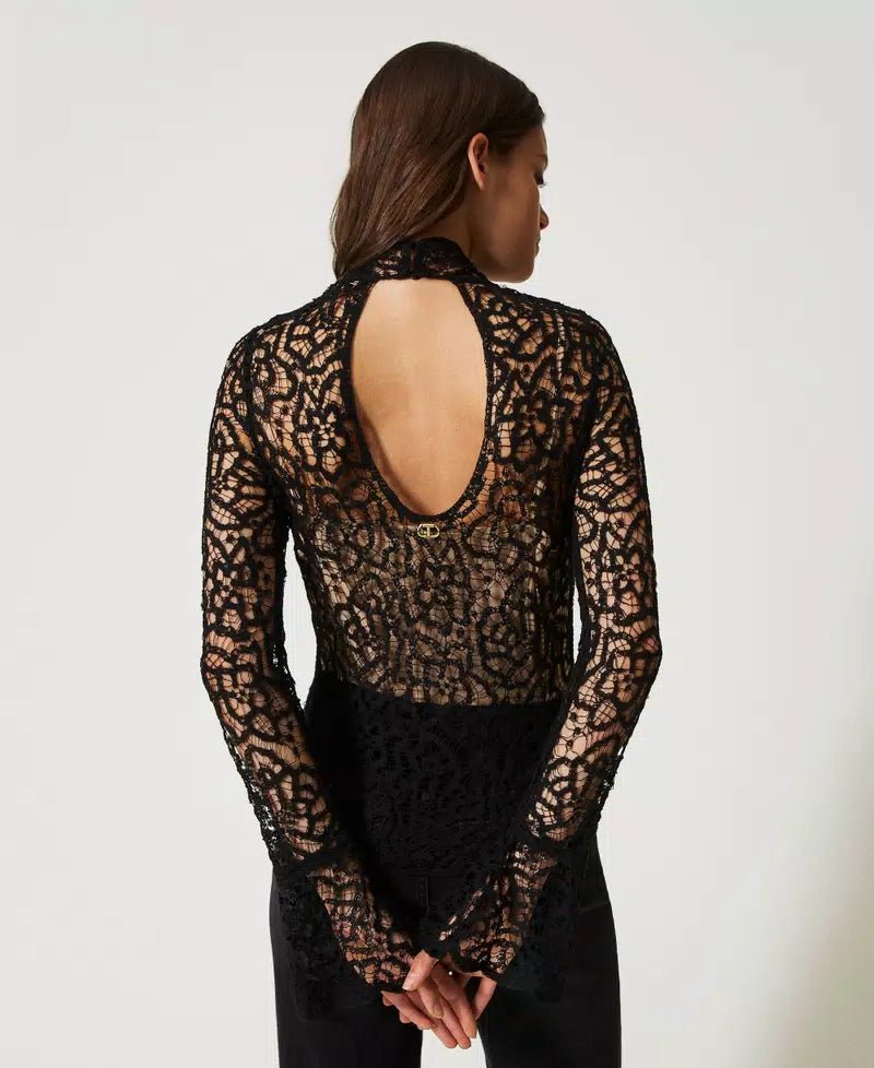 Twinset Milano Maglia crochet con disegno pizzo Maglie e cardigan Donna - Boutique Luisa Trendy