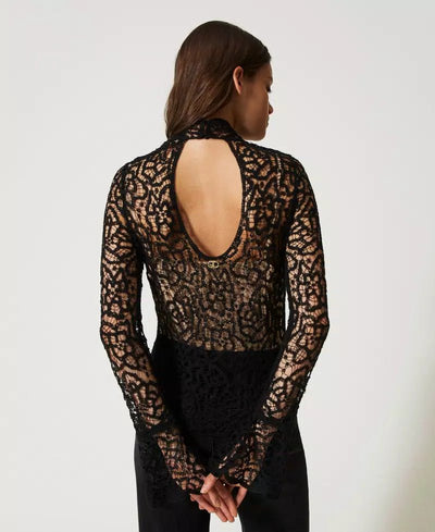 Twinset Milano Maglia crochet con disegno pizzo Maglie e cardigan Donna - Boutique Luisa Trendy