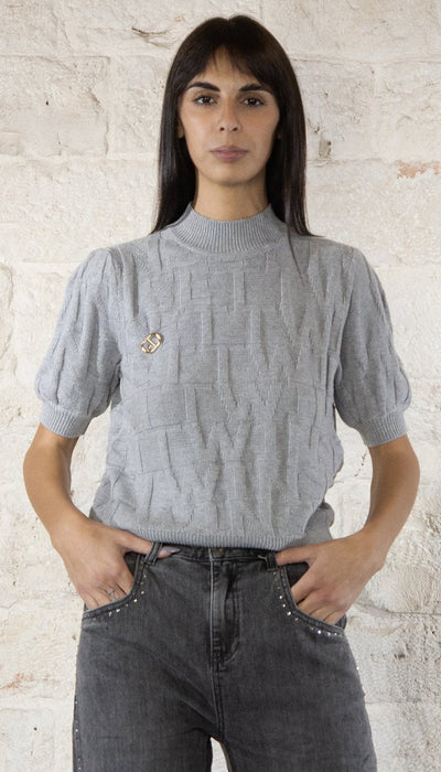 Twinset Milano Maglia in cotone e cashmere con logo Maglie e cardigan Donna - Boutique Luisa Trendy