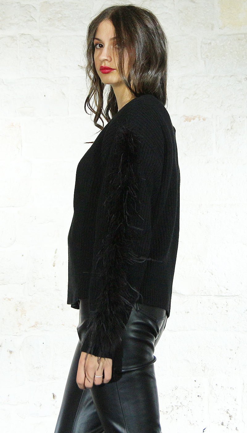 Twinset Milano Maglia in misto lana con piume Maglie e cardigan Donna - Boutique Luisa Trendy