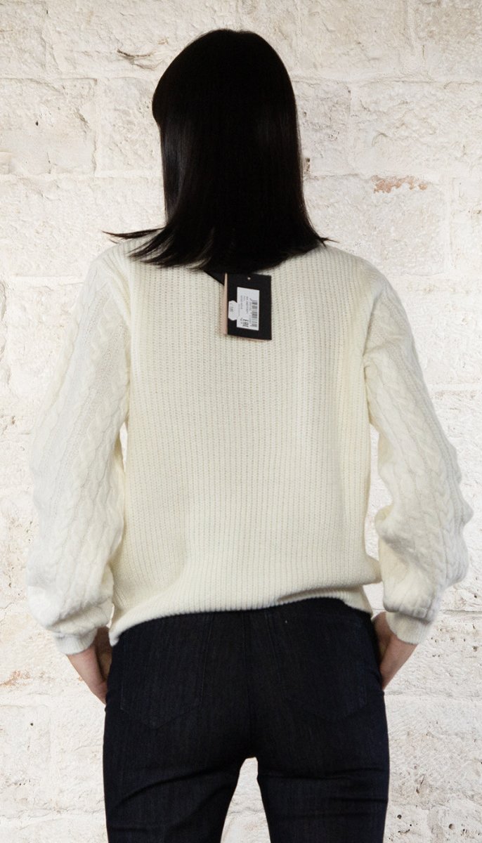 Twinset Milano Maglia in misto lana con trecce Maglie e cardigan Donna - Boutique Luisa Trendy