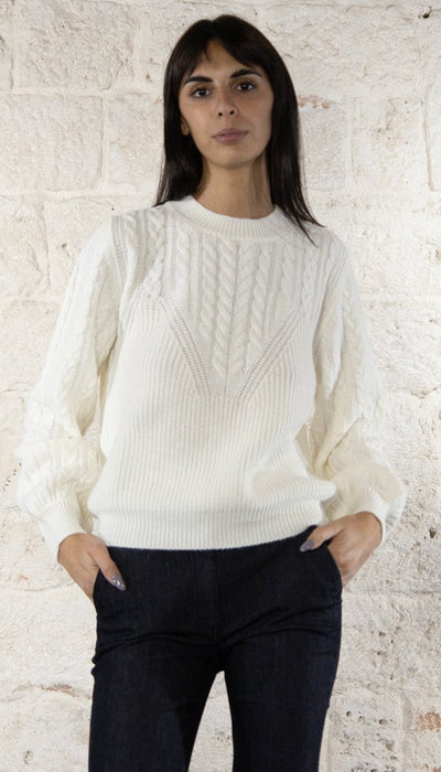 Twinset Milano Maglia in misto lana con trecce Maglie e cardigan Donna - Boutique Luisa Trendy