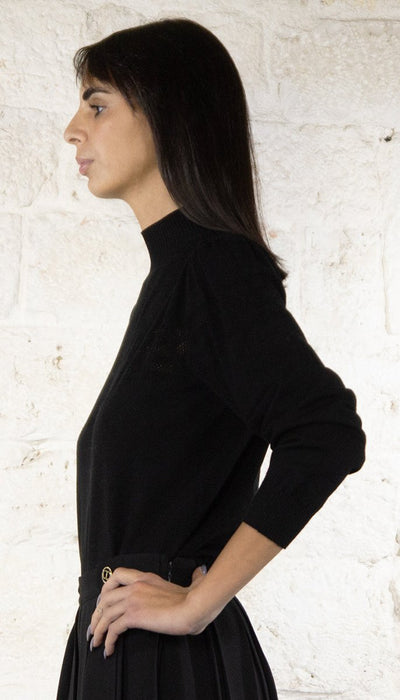 Twinset Milano Maglia lupetto con lavorazione Oval T Maglie e cardigan Donna - Boutique Luisa Trendy