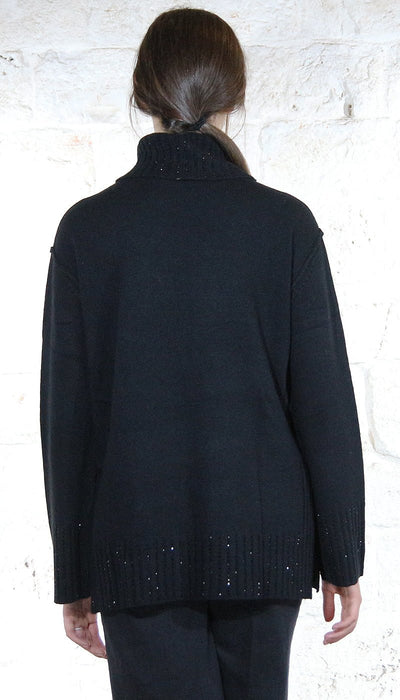 Twinset Milano Maxi maglia in misto lana con strass Maglie e cardigan Donna - Boutique Luisa Trendy