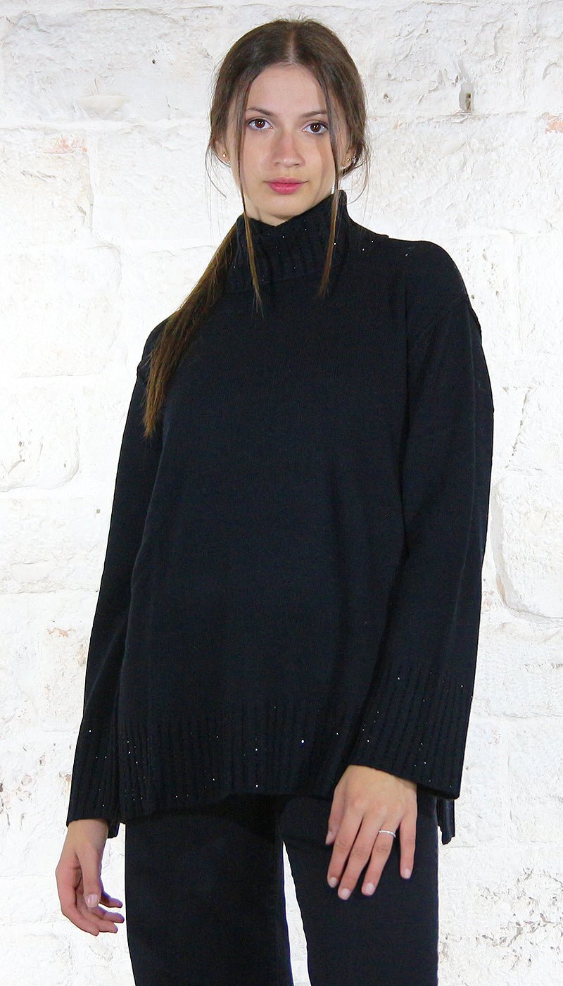 Twinset Milano Maxi maglia in misto lana con strass Maglie e cardigan Donna - Boutique Luisa Trendy