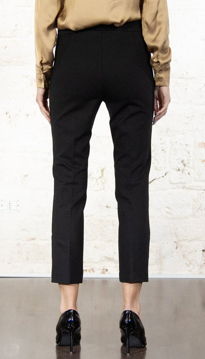 Twinset Milano Pantalone nero cropped con bottoni logati 242TP2247 Pantalone Donna - Boutique Luisa Trendy
