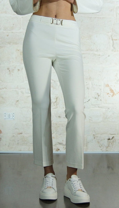 Twinset Milano Pantaloni flare con fibbia Oval T Pantalone Donna - Boutique Luisa Trendy