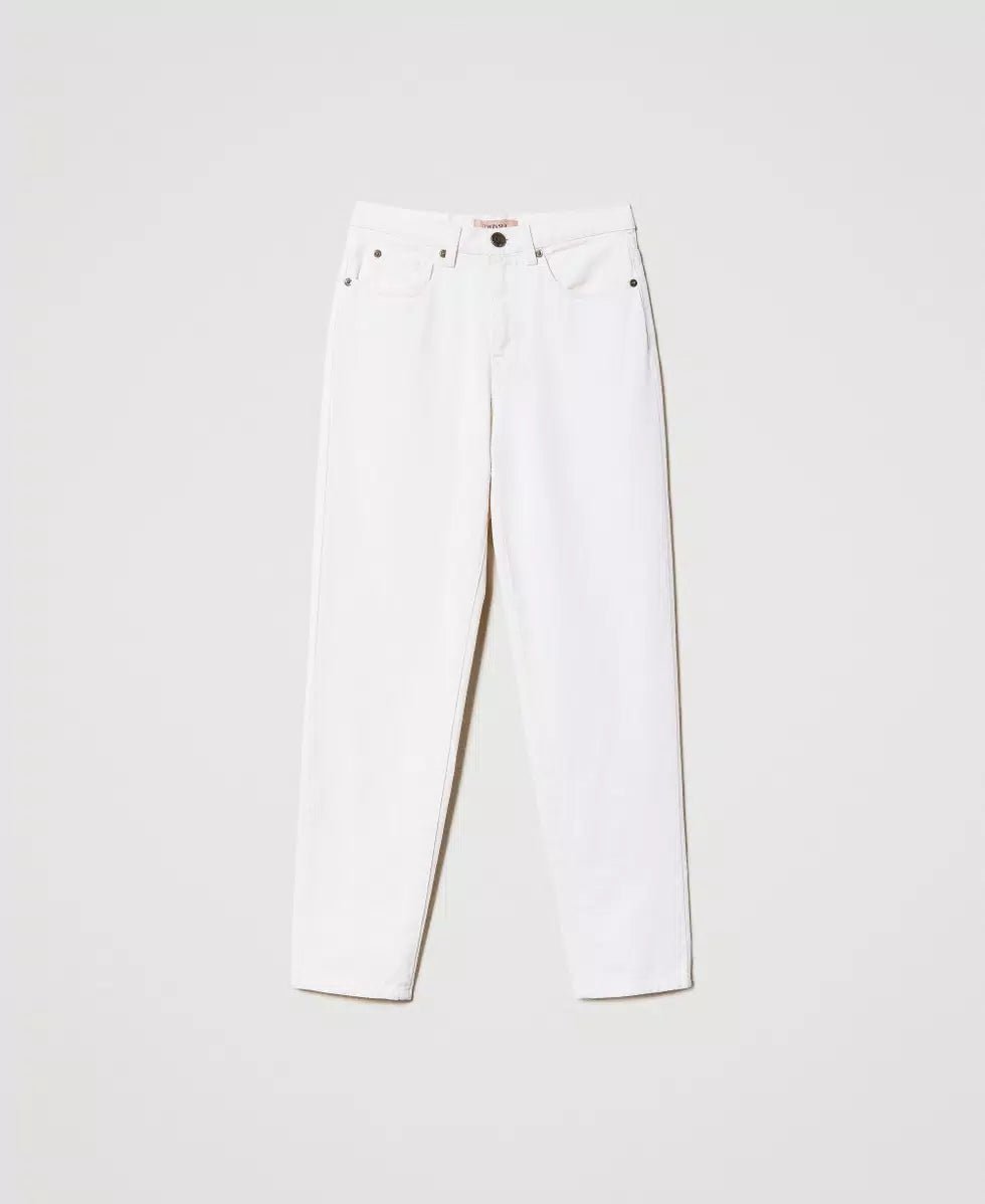 Twinset Milano Pantaloni in bull con Oval T floreale Pantalone Donna - Boutique Luisa Trendy