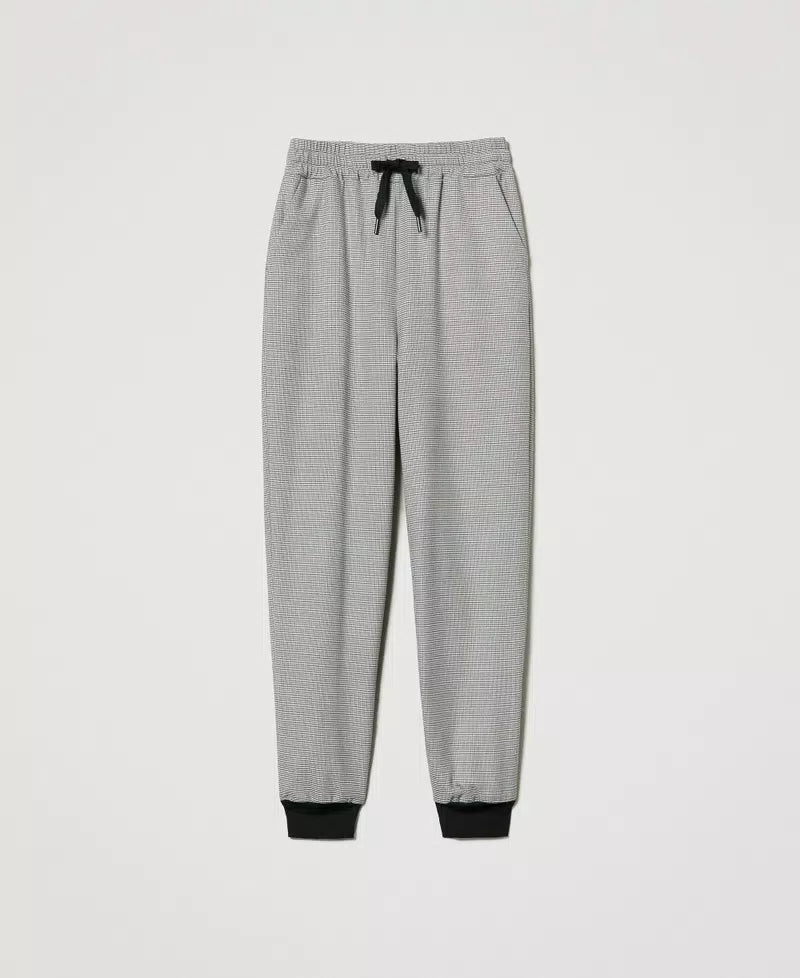 Twinset Milano Pantaloni joggers in pied de poule Pantalone Donna - Boutique Luisa Trendy