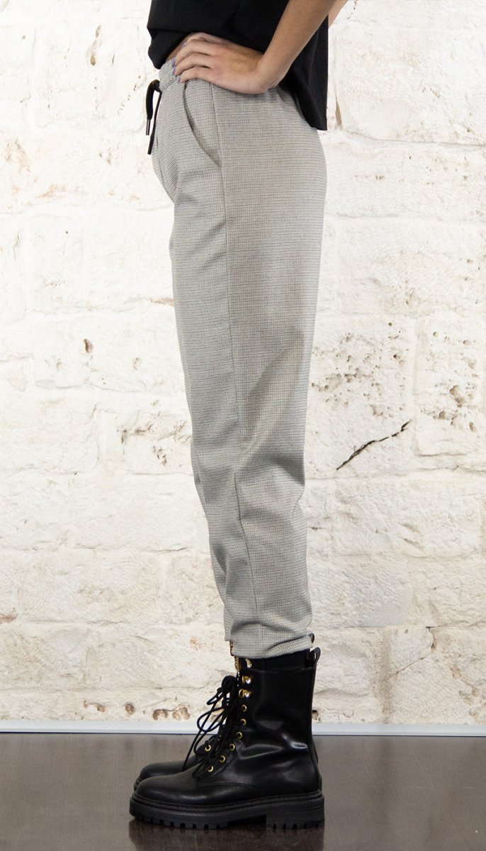 Twinset Milano Pantaloni joggers in pied de poule Pantalone Donna - Boutique Luisa Trendy