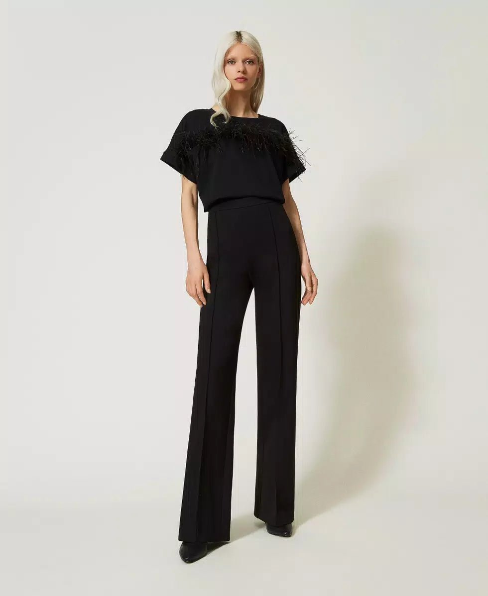 Twinset Milano Pantaloni wide leg Pantalone Donna - Boutique Luisa Trendy