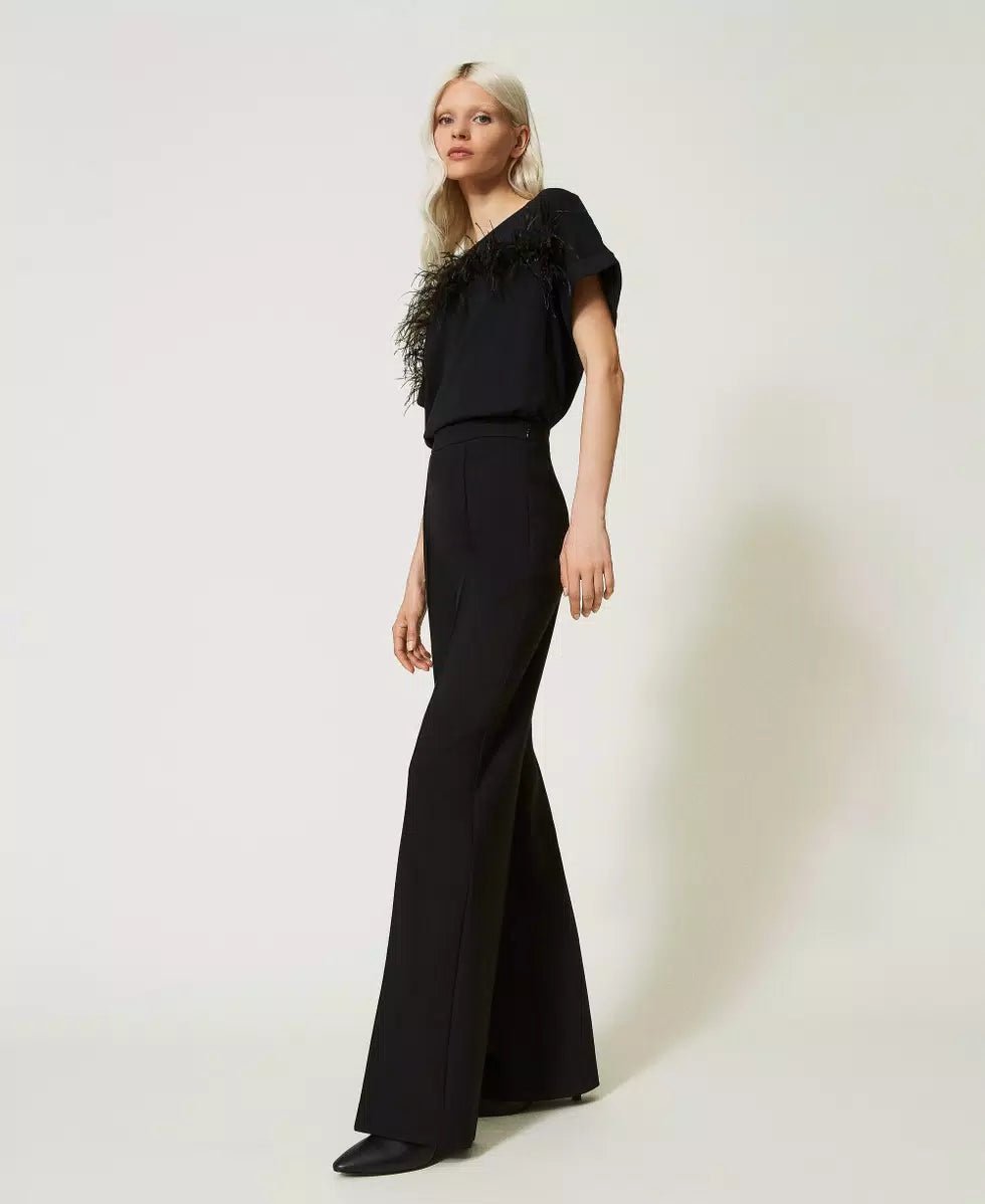 Twinset Milano Pantaloni wide leg Pantalone Donna - Boutique Luisa Trendy