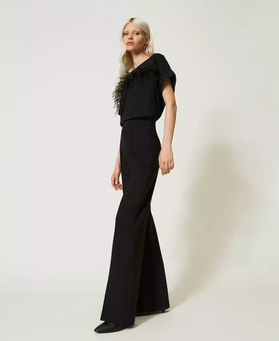 Twinset Milano Pantaloni wide leg Pantalone Donna - Boutique Luisa Trendy