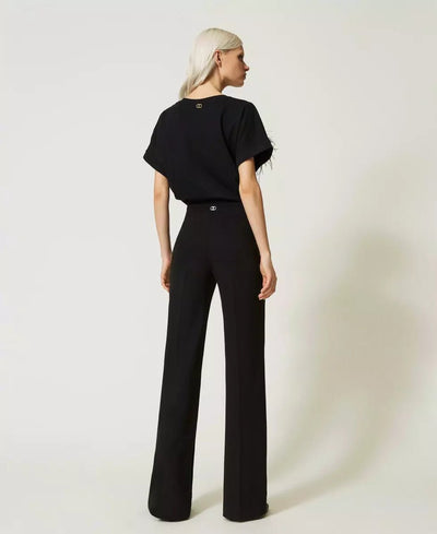 Twinset Milano Pantaloni wide leg Pantalone Donna - Boutique Luisa Trendy
