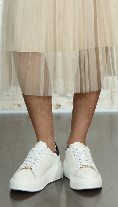 Twinset Milano Sneakers platform in pelle Scarpe - Boutique Luisa Trendy