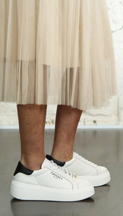 Twinset Milano Sneakers platform in pelle Scarpe - Boutique Luisa Trendy