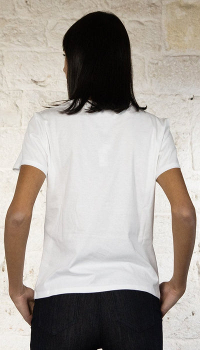 Twinset Milano T-shirt bianca logo Oval - t in strass 242TT2460 T-Shirt e top - Boutique Luisa Trendy