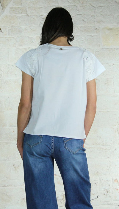 Twinset Milano T-shirt con patch floreali T-Shirt e top - Boutique Luisa Trendy