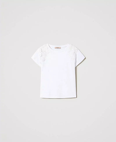 Twinset Milano T-shirt con patch floreali T-Shirt e top - Boutique Luisa Trendy