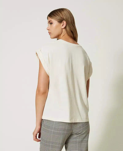 Twinset Milano T-shirt con ricamo Oval T T-Shirt e top - Boutique Luisa Trendy