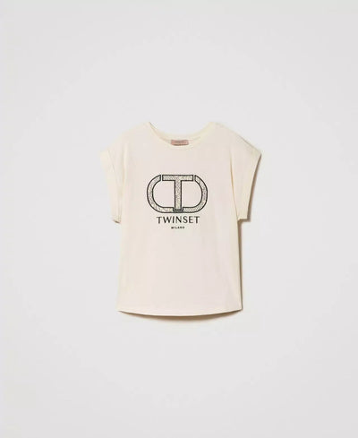 Twinset Milano T-shirt con ricamo Oval T T-Shirt e top - Boutique Luisa Trendy