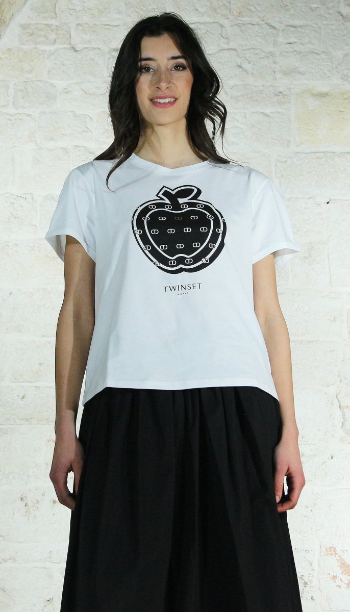 Twinset Milano T-shirt con stampa e logo T-Shirt e top - Boutique Luisa Trendy