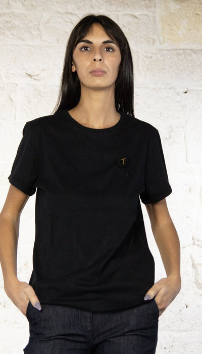 Twinset Milano T-shirt fitted con spilla crochet T-Shirt e top - Boutique Luisa Trendy