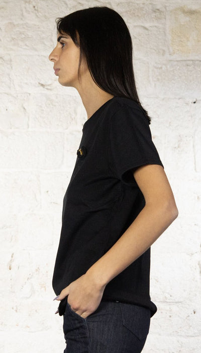 Twinset Milano T-shirt fitted con spilla crochet T-Shirt e top - Boutique Luisa Trendy